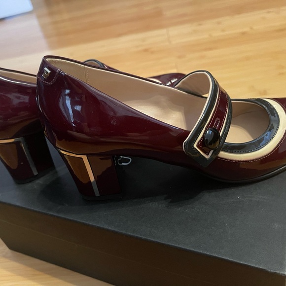 Furla Burgundy and Black Heels - Picture 3 of 4